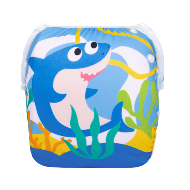 ALVABABY One Size Positioning  Printed Swim Diaper -Dolphin(SWD-BS93A)