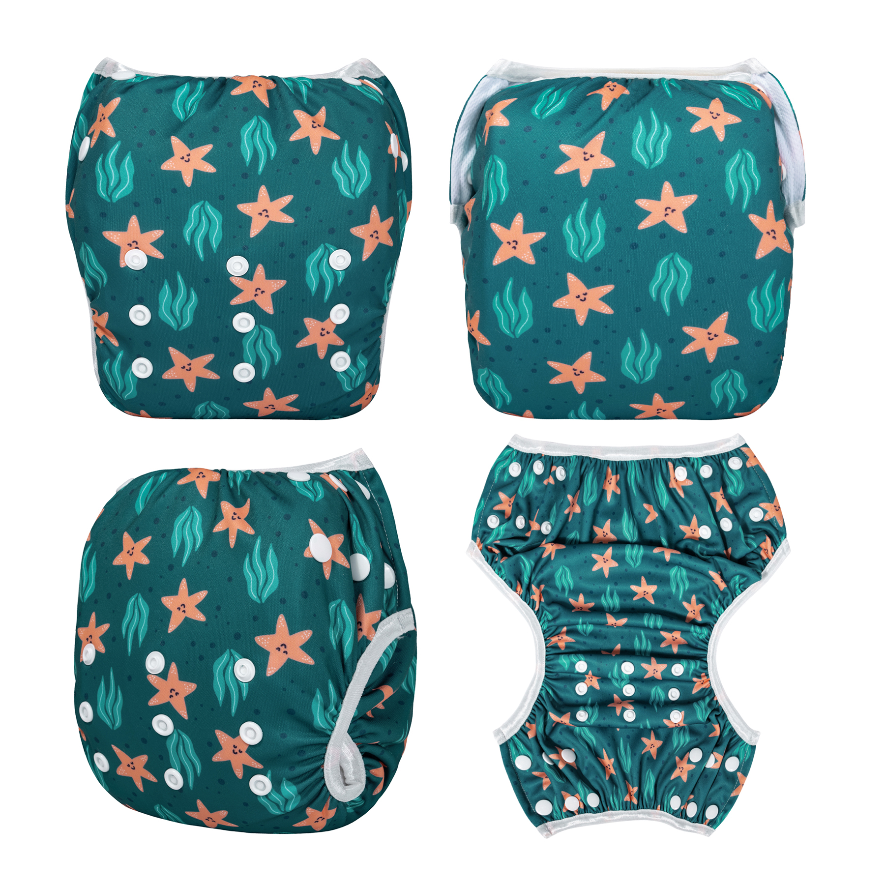 ALVABABY Reusable Swim Diaper - Adjustable Large Size Swimwear for Infants & Toddlers (Star, ZSW-BS89A)