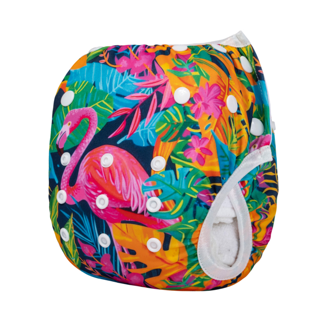 ALVABABY One Size Positioning  Printed Swim Diaper -Flamingo(SWD-BS99A)