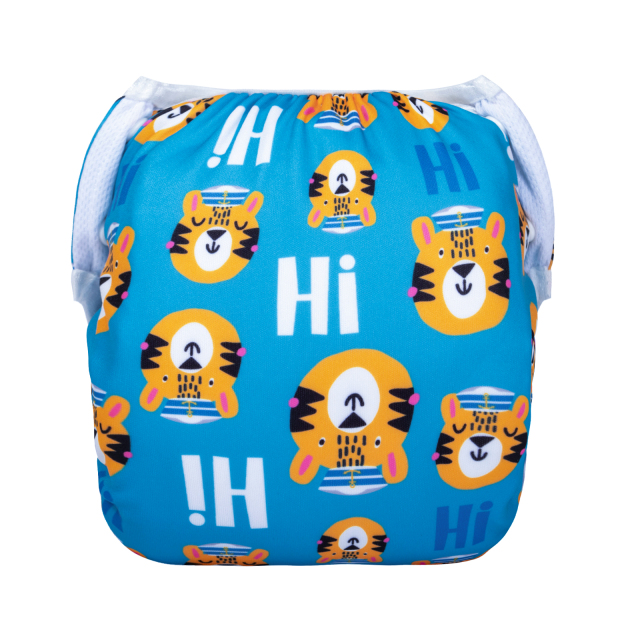 ALVABABY One Size Printed Swim Diaper-Tiger(SW-BS91A)