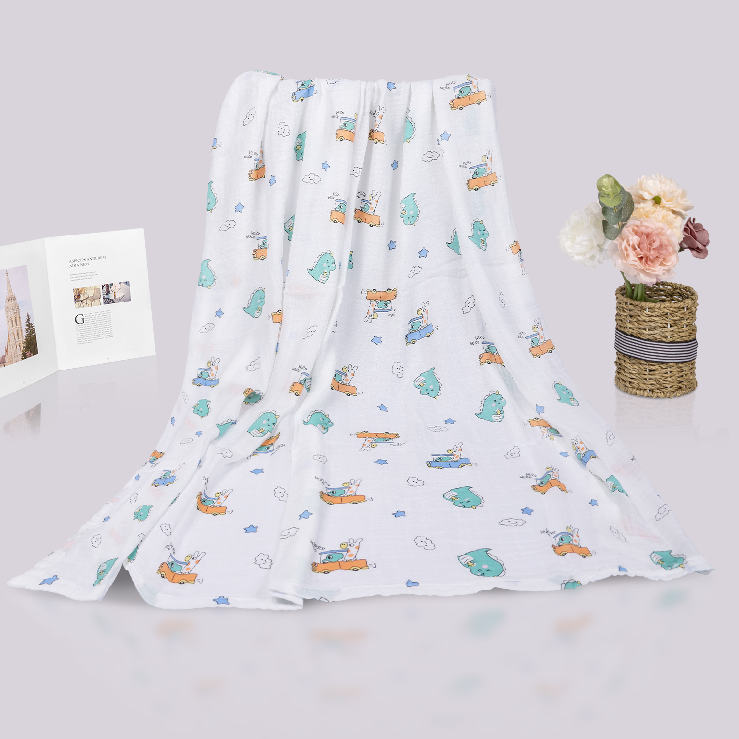 (All patterns)Bamboo Cotton Muslin Swaddle Blankets Swaddle Wrap Receiving Blankets 2 Layers Baby Muslin Blankets for Boys and Girls