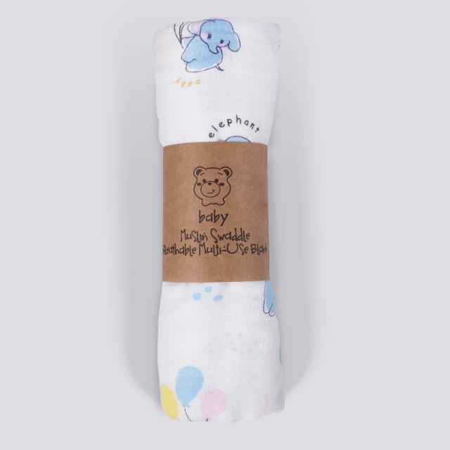 Bamboo Cotton Muslin Blankets Baby Muslin Swaddle Blankets Swaddle Wrap 2 Layers Receiving Blankets for Boys and Girls(ZMT04)
