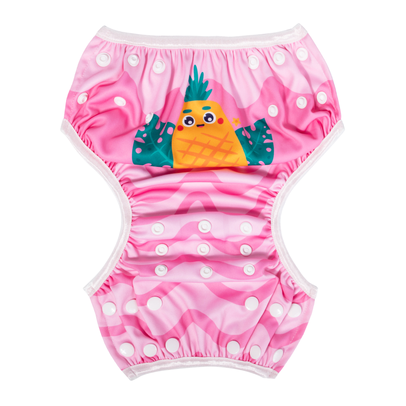 ALVABABY Reusable Swim Diaper - Adjustable One Size Swimwear for Infants & Toddlers (Pineapple, SWD-BS97A)