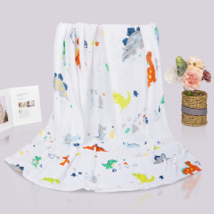 Bamboo Cotton Muslin Swaddle Blankets Swaddle Wrap Receiving Blankets 2 Layers Baby Muslin Blankets for Boys and Girls