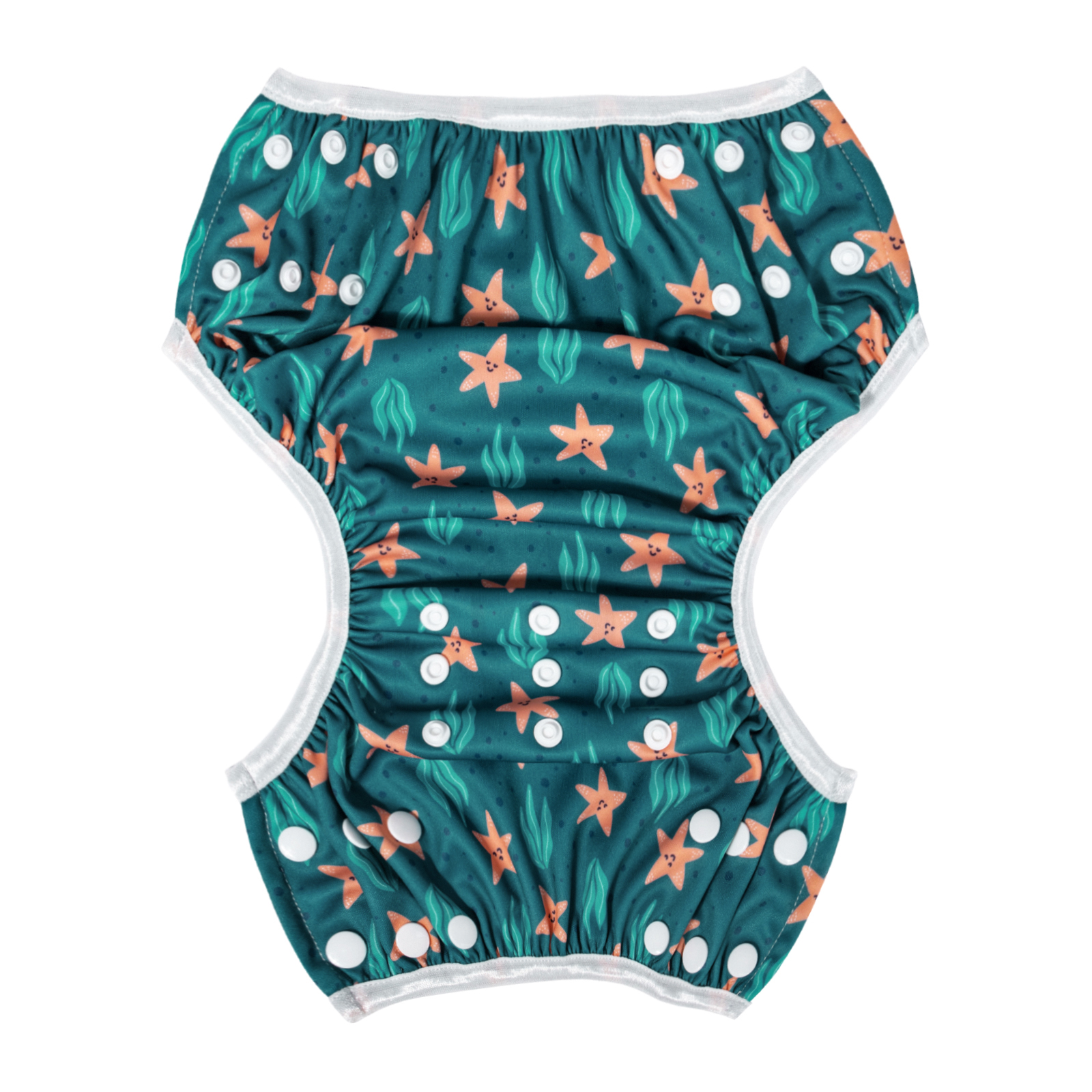 ALVABABY Reusable Swim Diaper - Adjustable One Size Swimwear for Infants & Toddlers (Star, SW-BS89A)