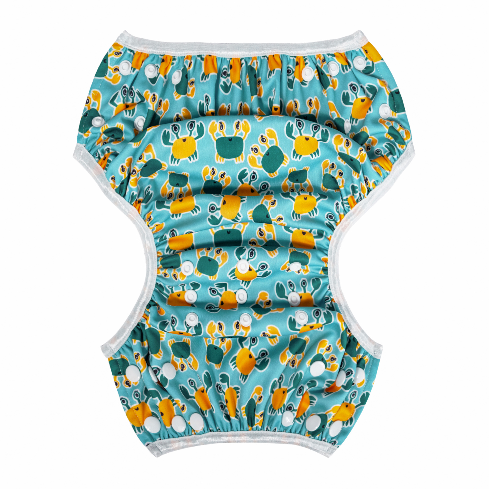 ALVABABY Reusable Swim Diaper - Adjustable One Size Swimwear for Infants & Toddlers (Crab, SW-BS88A)
