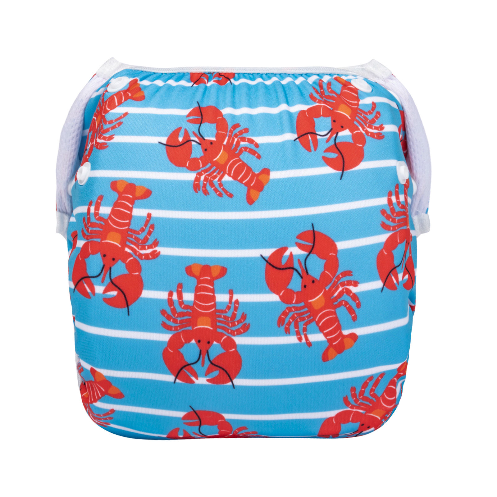 ALVABABY Reusable Swim Diaper - Adjustable One Size Swimwear for Infants & Toddlers (Crayfish, SW-BS90A)