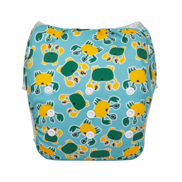 ALVABABY Big Size Swim Diaper Printed Reusable Baby Swim Diaper Large Size-Crab (ZSW-BS88A)