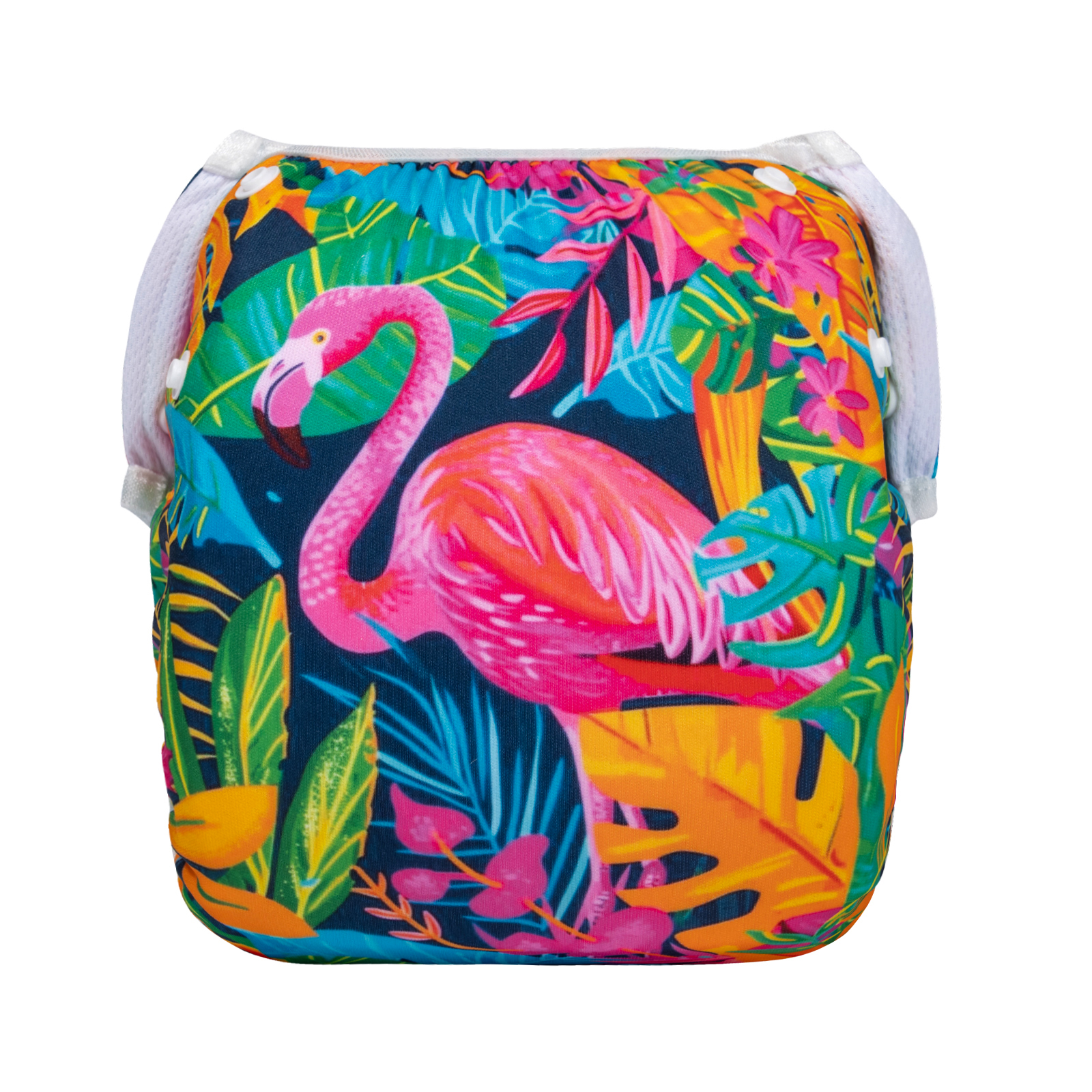 ALVABABY Reusable Swim Diaper - Adjustable One Size Swimwear for Infants & Toddlers (Flamingo, SWD-BS99A)