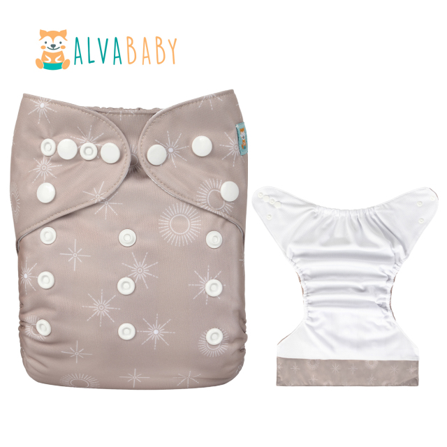 ALVABABY AWJ Lining Cloth Diaper with Tummy Panel for Babies  (WJT-EW13A)