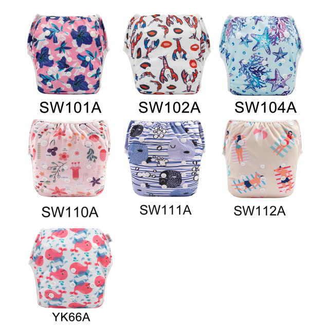 (Multi-Packs) One Size Printed Swim Diaper