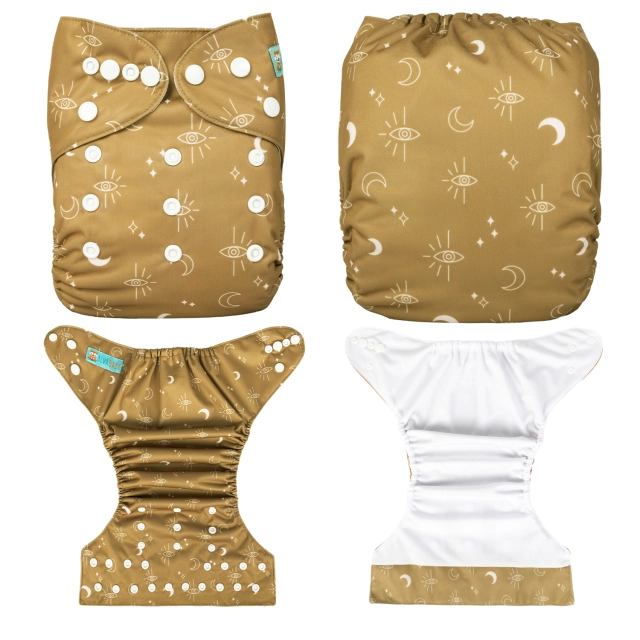 ALVABABY AWJ Lining Cloth Diaper with Tummy Panel for Babies -(WJT-EW07A)