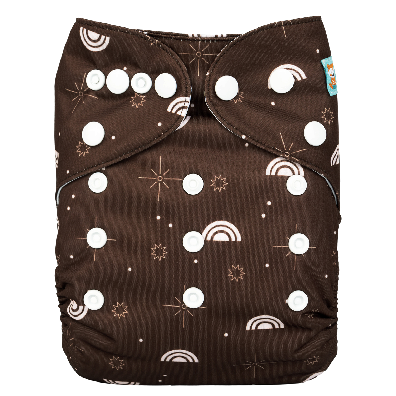 ALVABABY AWJ Lining Cloth Diaper with Tummy Panel for Babies -Rianbow (WJT-EW10A)