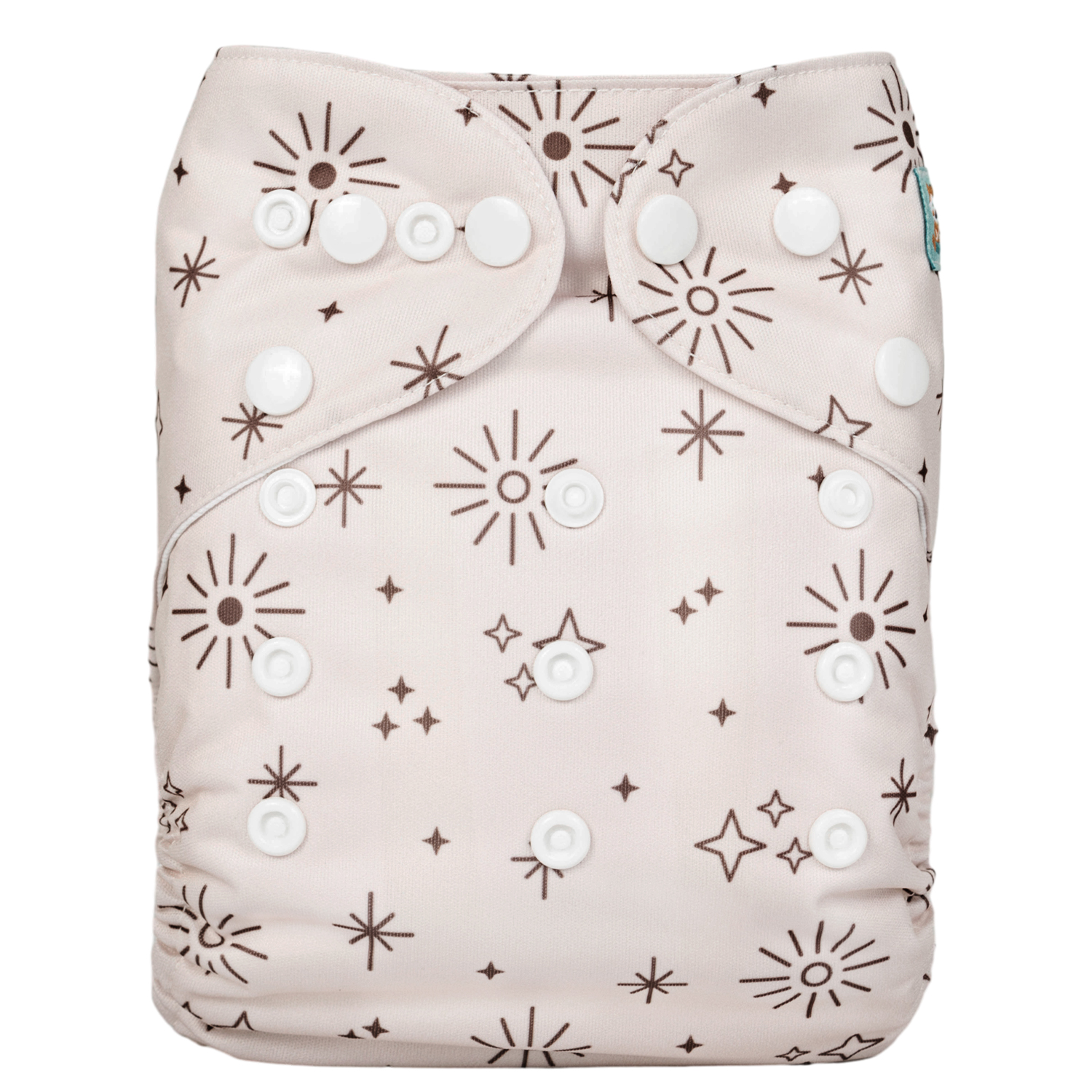 ALVABABY AWJ Lining Cloth Diaper with Tummy Panel for Babies -Star & Sun (WJT-EW09A)