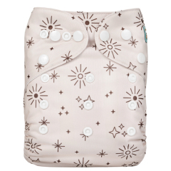 ALVABABY AWJ Lining Cloth Diaper with Tummy Panel for Babies -Star & Sun (WJT-EW09A)