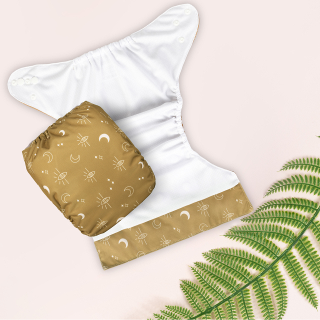 ALVABABY AWJ Lining Cloth Diaper with Tummy Panel for Babies -(WJT-EW07A)