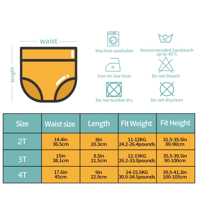 ALVABABY New Cotton Training Pant Potty Training Pack of 6PCS for Boys and Girls