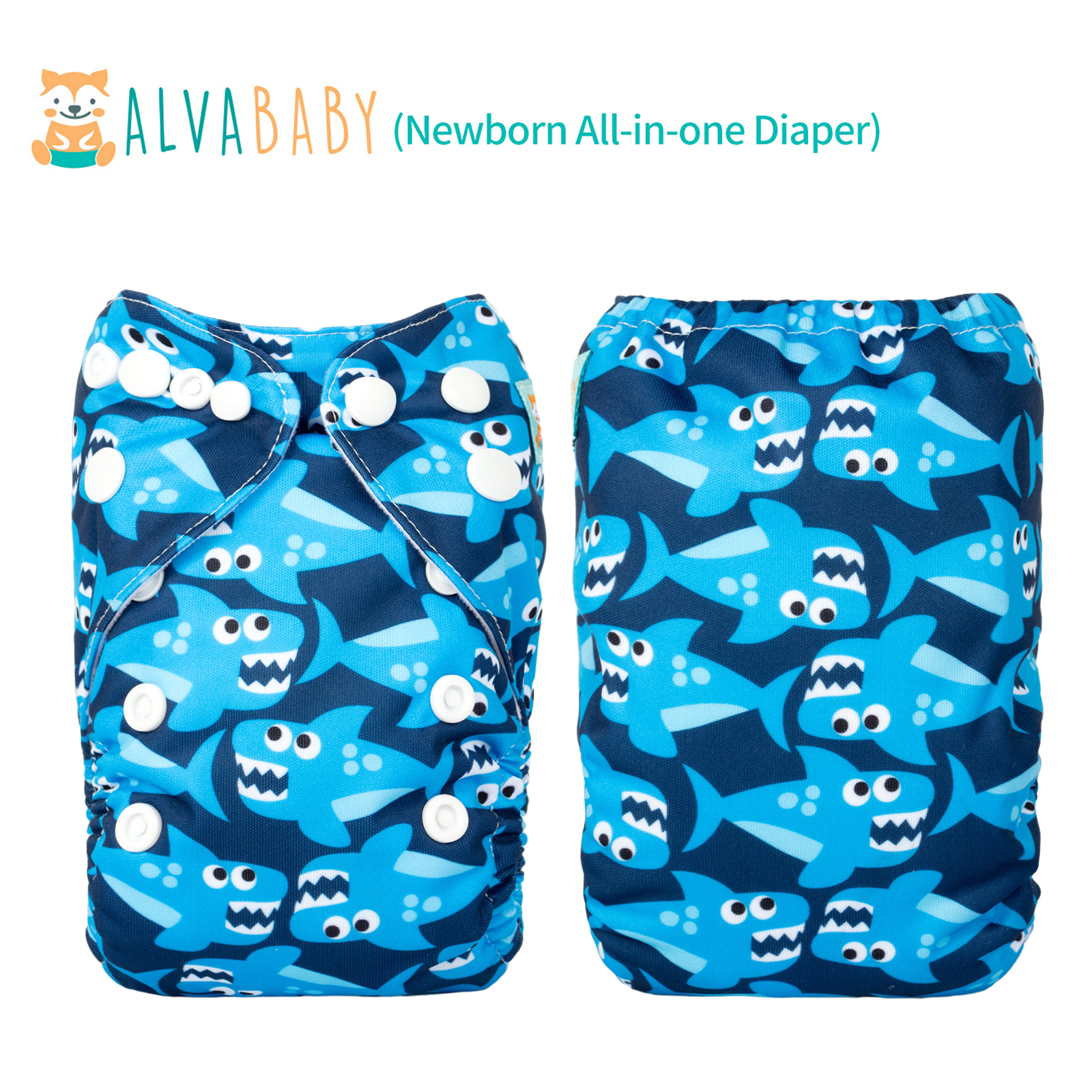 Newborn all In One Diaper with Pocket Sewn-in one Newborn 4-layer Bamboo blend insert-(SAO-YK47A)