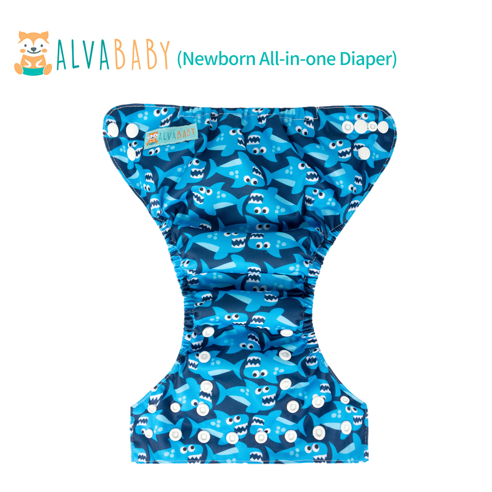 Newborn all In One Diaper with Pocket Sewn-in one Newborn 4-layer Bamboo blend insert-(SAO-YK47A)