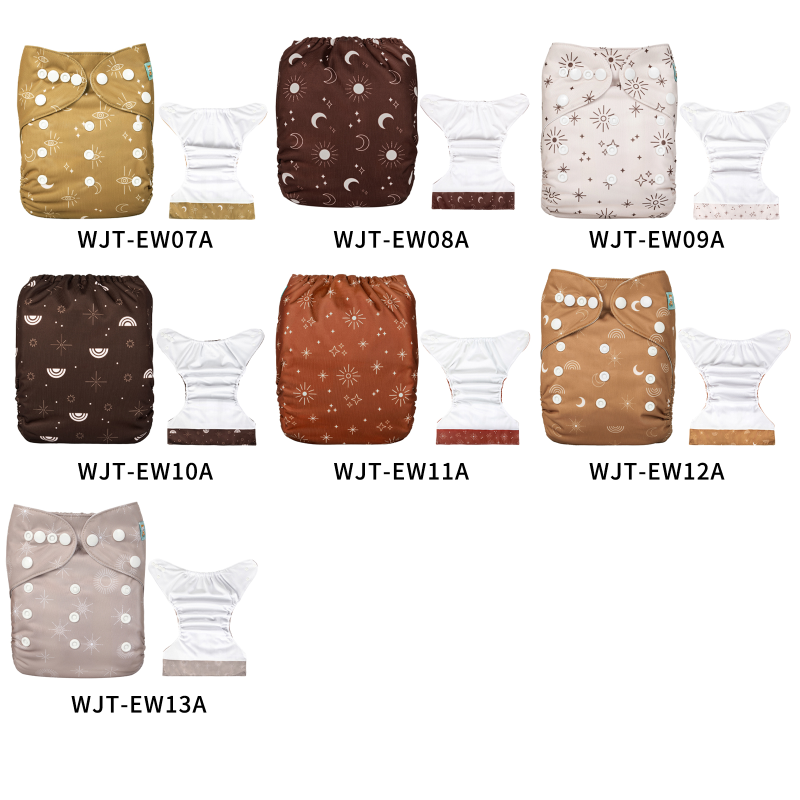 Diaper Covers Nora's Nursery Cloth Diapers Pack With Inserts