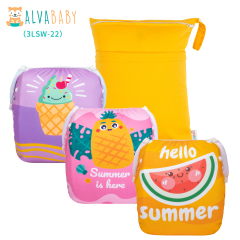 (All packs) 3PCS Baby Reusable Swim Diapers with 1PCS Wet Bag Reuseable Washable Adjustable for Swimming Lesson & Baby Boys and Girls