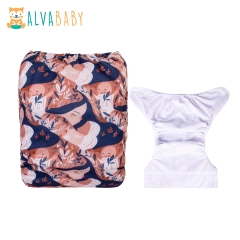 ALVABABY AWJ Lining Cloth Diaper with Tummy Panel for Babies Reusable Diaper for Mothers' Day (WJT-ED17A)