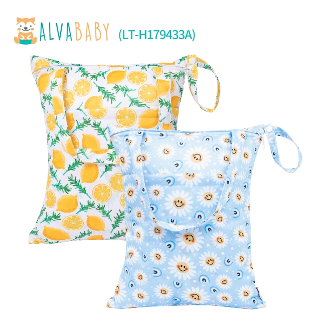 ALVABABY Waterproof Diaper Wet/Dry Bags – Reusable Lightweight