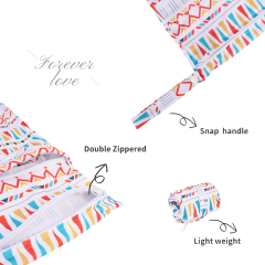ALVABABY Diaper Wet Dry Bag with Two Zippered Pockets (L-ED19A)