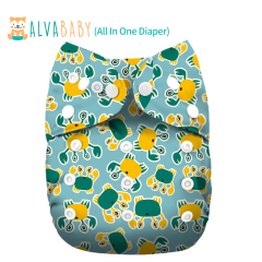 All In One Diaper with Pocket Sewn-in one 4-layer Bamboo blend insert-(AO-BS88A)