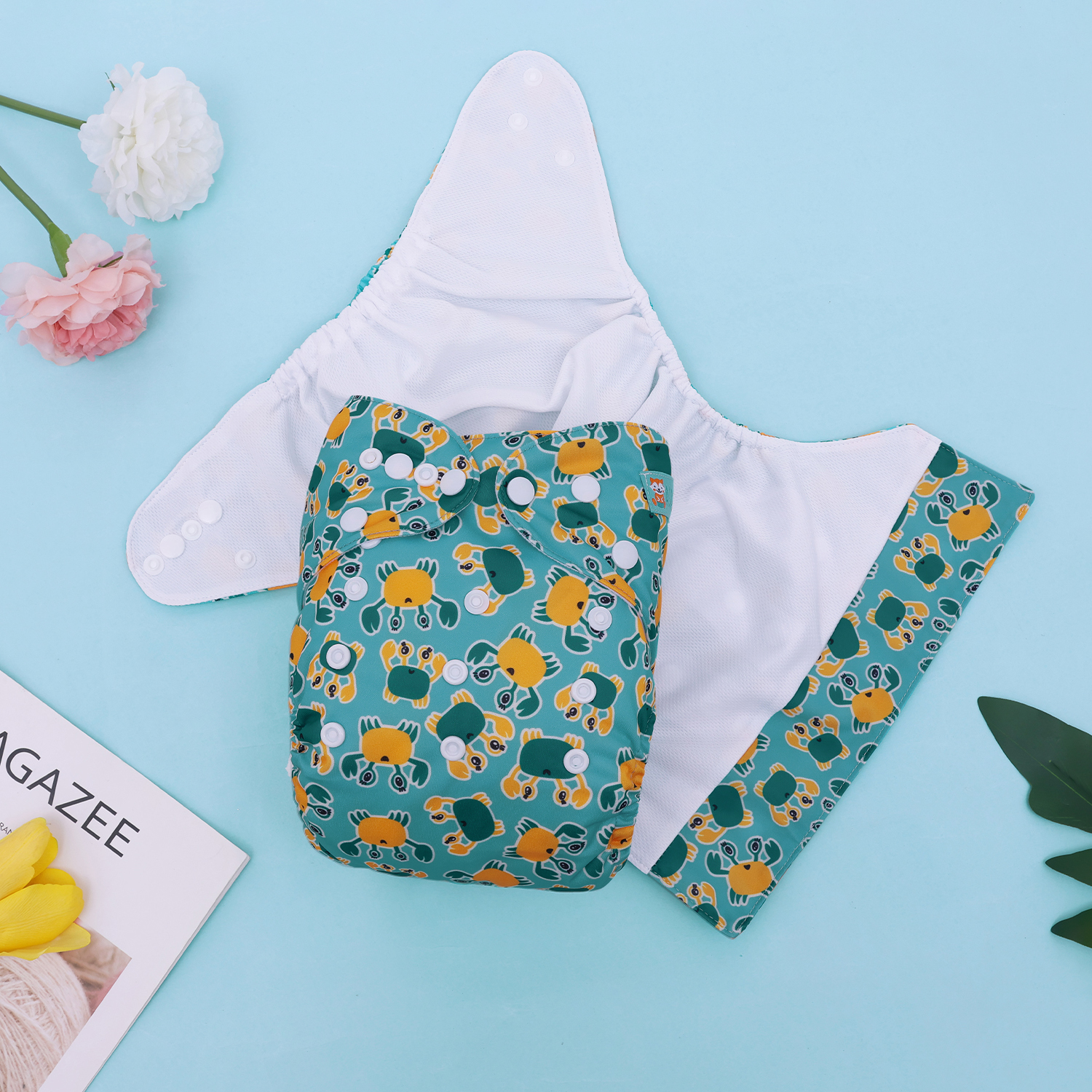 ALVABABY AWJ Lining Cloth Diaper with Tummy Panel for Babies  (WJT-BS88A)