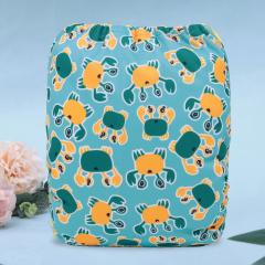 All In One Diaper with Pocket Sewn-in one 4-layer Bamboo blend insert-(AO-BS88A)