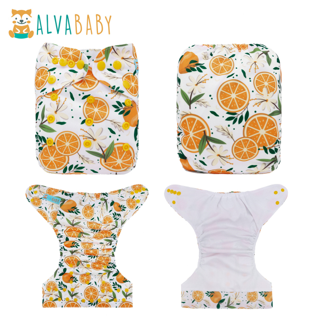 ALVABABY AWJ Lining Cloth Diaper with Tummy Panel for Babies  (WJT-EW15A)