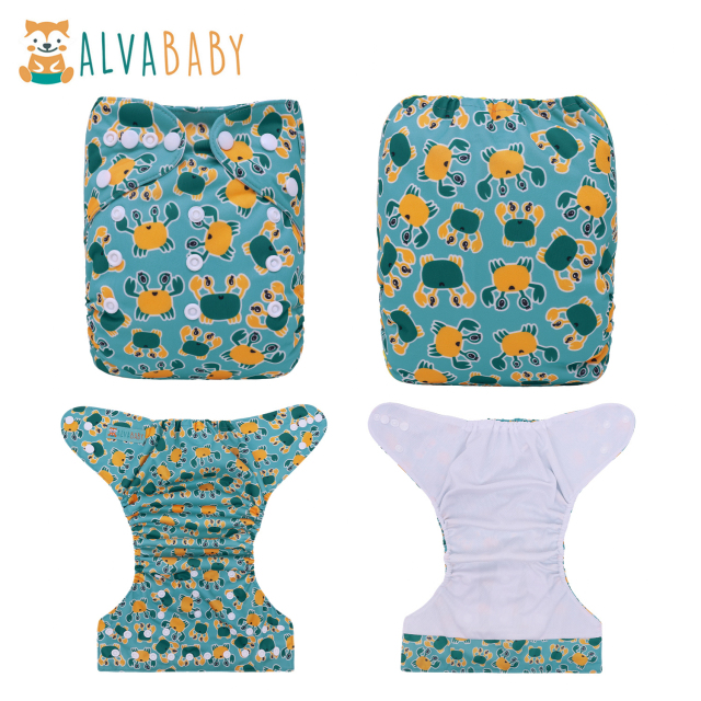ALVABABY AWJ Lining Cloth Diaper with Tummy Panel for Babies  (WJT-BS88A)