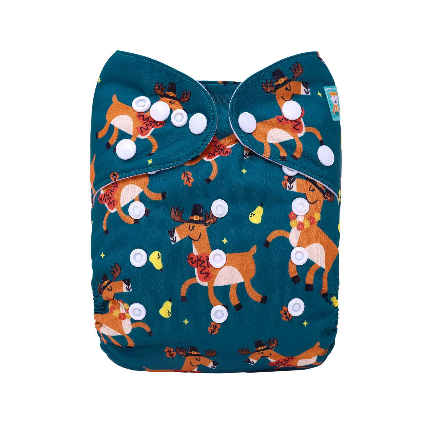 ALVABABY Positioning Cloth Diaper - One Size Adjustable Washable & Reusable Diaper for Babies and Toddlers (Horse, YDP236A)