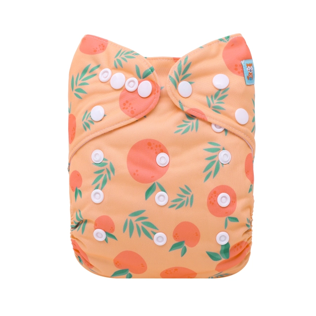 ALVABABY One Size Print Pocket Cloth Diaper-Orange(H453A)