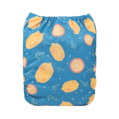 ALVABABY One Size Print Pocket Cloth Diaper-Lemon(H452A)