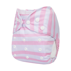ALVABABY One Size Positioning Printed Cloth Diaper-Penguin(YDP233A)