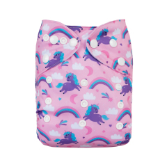 ALVABABY One Size Positioning Printed Cloth Diaper-Penguin(YDP234A)