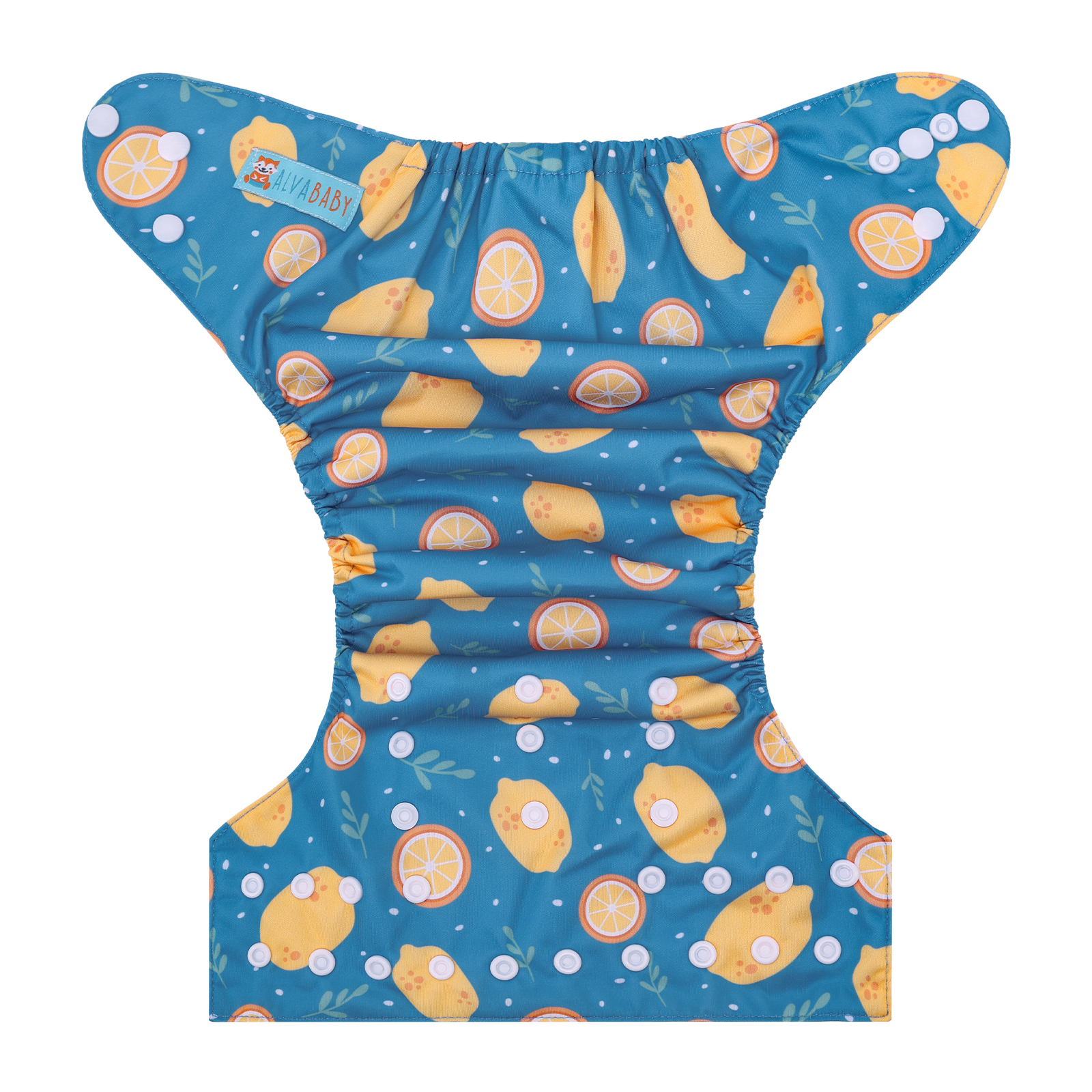 ALVABABY Print Cloth Diaper - One Size Adjustable Washable & Reusable Diaper for Babies and Toddlers (Lemon, H452A)