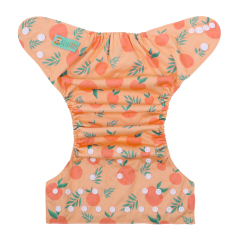 ALVABABY One Size Print Pocket Cloth Diaper-Orange(H453A)