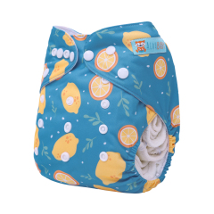 ALVABABY One Size Print Pocket Cloth Diaper-Lemon(H452A)