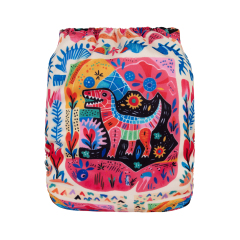 ALVABABY One Size Positioning Printed Cloth Diaper-(YDP232A)