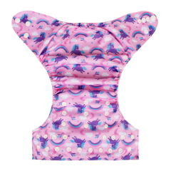ALVABABY One Size Positioning Printed Cloth Diaper-Penguin(YDP234A)