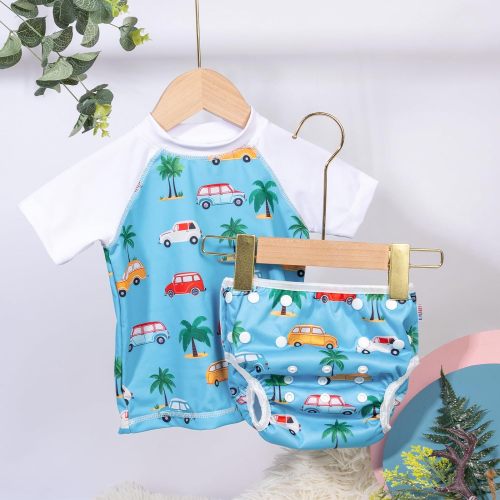 ALVABABY Toddler Baby Boy Summer Swim Suit, Infant Bathing Suit Swimwear,Tankini Swimwear (SWCJ03A)