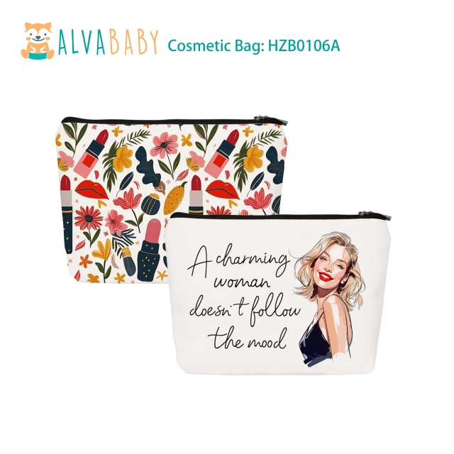 ALVABABY 2 Packs Cosmetic Bag Inspirational Gifts for Women Friendship Gifts for Women Friends Sister-HZB0106