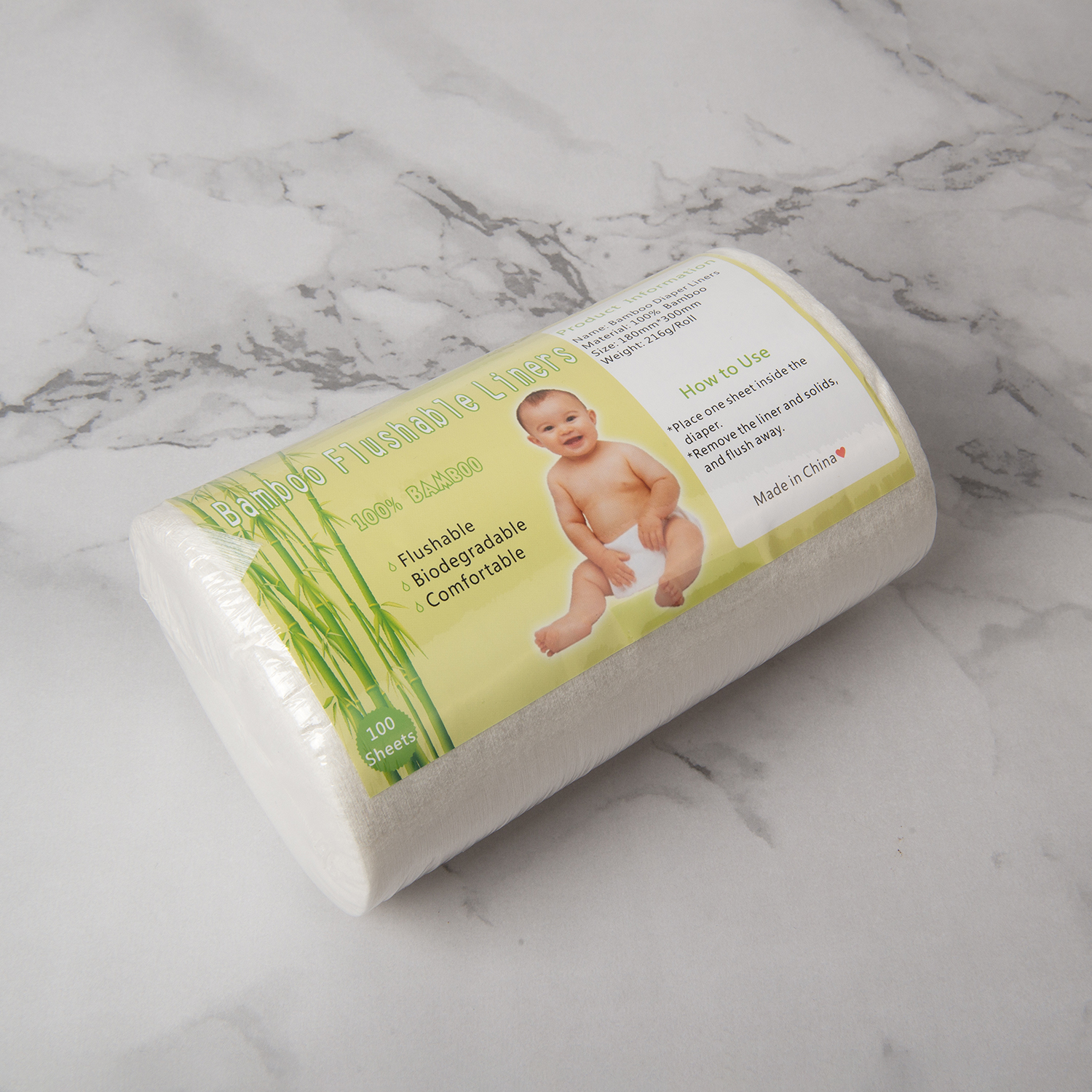 ALVABABY Viscose and Bamboo Flushable Liners Disposable Liners for Cloth Diapers