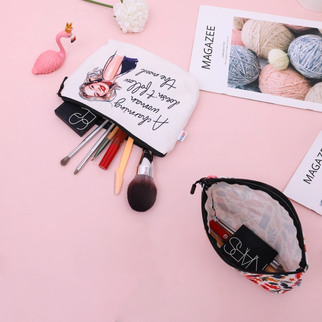 ALVABABY 2 Packs Cosmetic Bag Inspirational Gifts for Women Friendship Gifts for Women Friends Sister-HZB0106