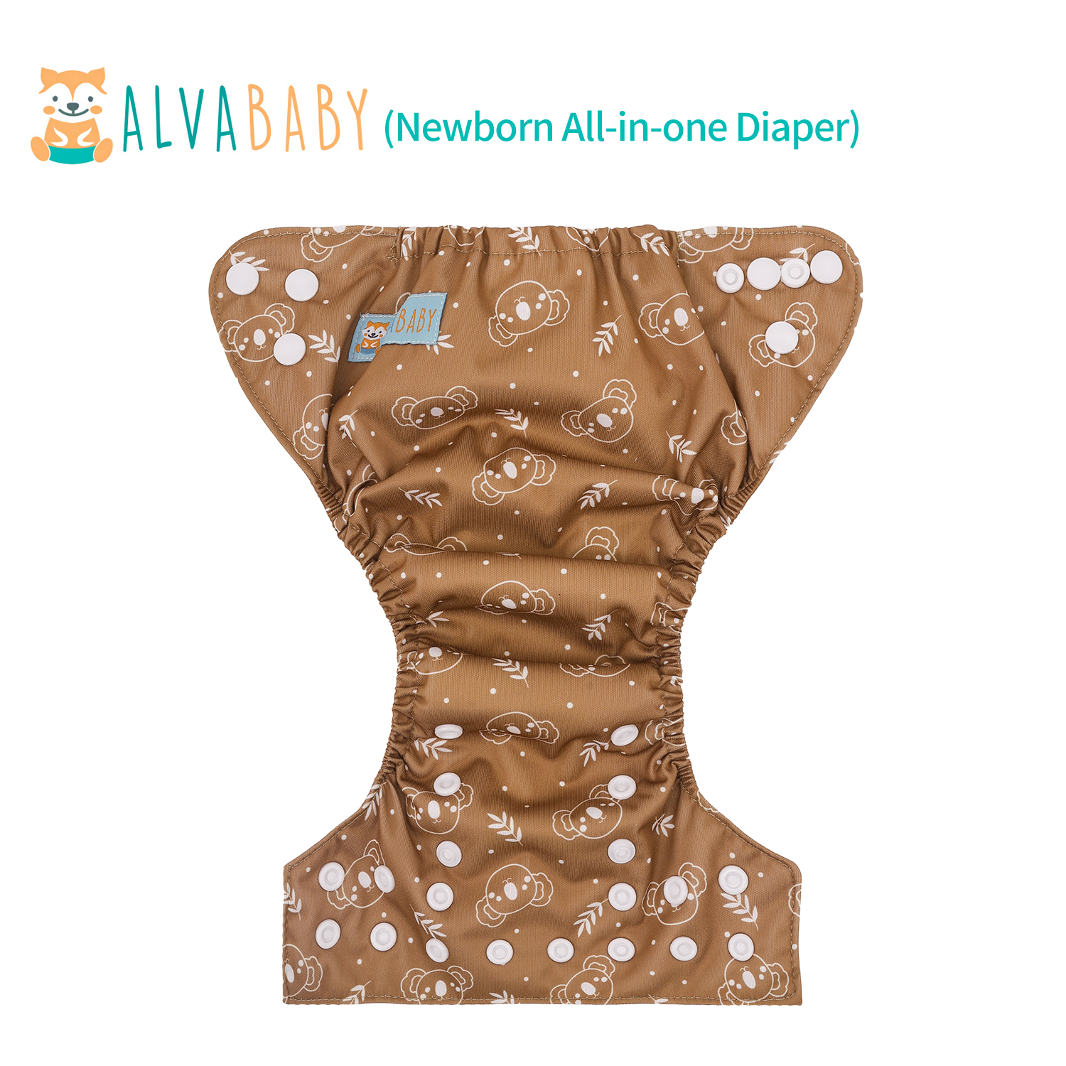 Newborn all In One Diaper with Pocket Sewn-in one Newborn 4-layer Bamboo blend insert-(SAO-EW17A)
