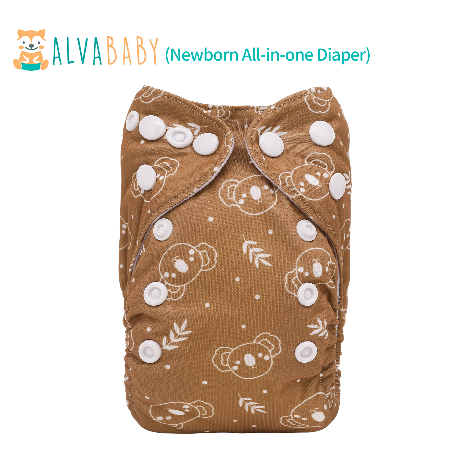 Newborn all In One Diaper with Pocket Sewn-in one Newborn 4-layer Bamboo blend insert-(SAO-EW17A)