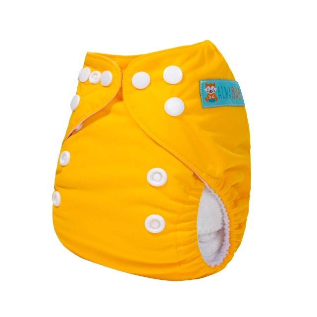 ALVABABY Newborn Pocket Cloth Diaper-Yellow(SB01A)